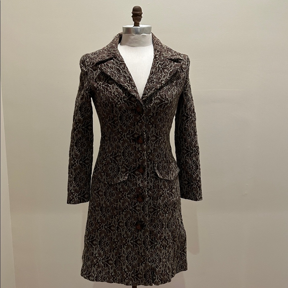 Young Essence Brown Embroidered Boho Jacket Size S